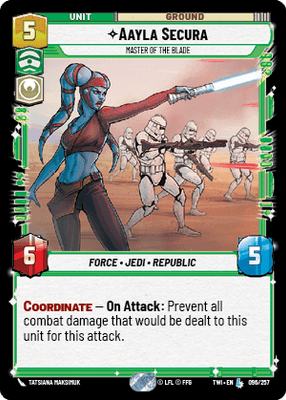 【傷あり特価】【TWI096/EN】Aayla Secura - Master of the Blade(FOIL)