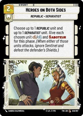 【傷あり特価】【TWI249/EN】Heroes on Both Sides(FOIL)