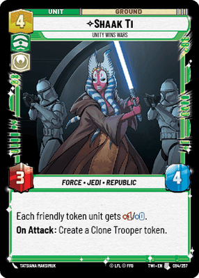 【傷あり特価】【TWI094/EN】Shaak Ti - Unity Wins Wars