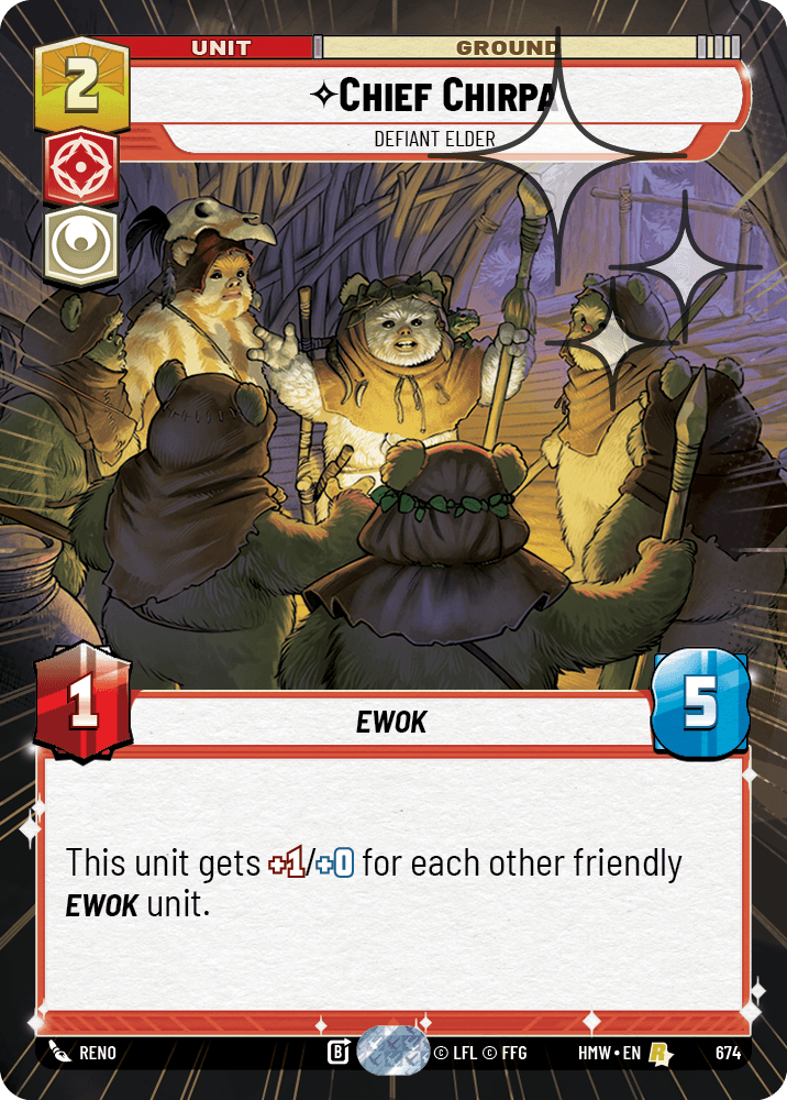 【HMW674/EN】Chief Chirpa - Defiant Elder(HYPERSPACE/FOIL)