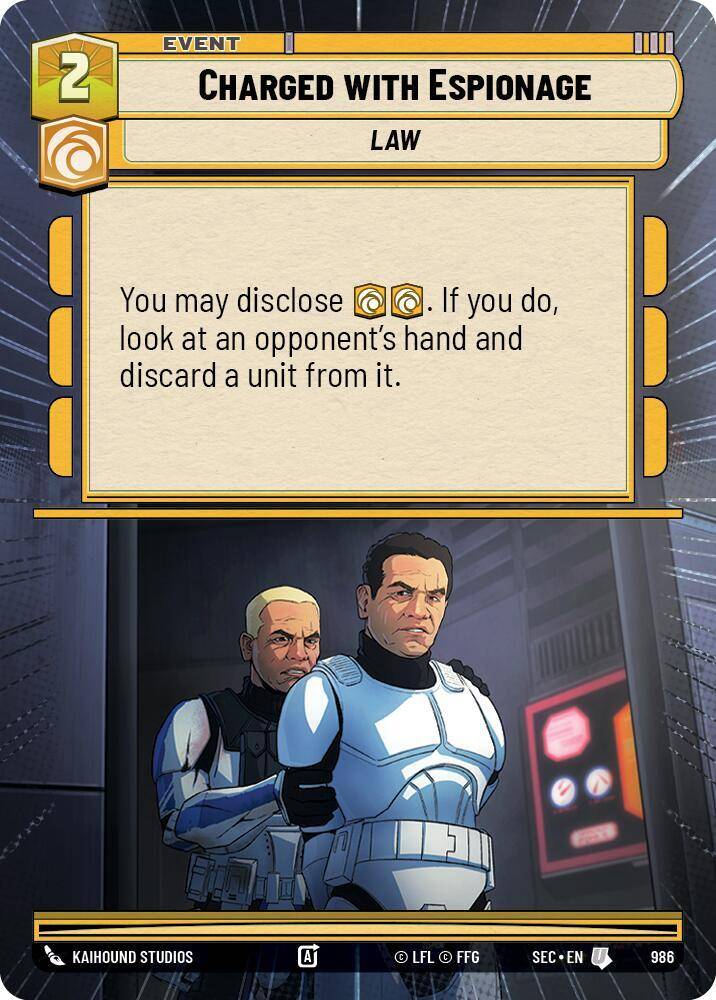 【SEC0986/EN】Charged with Espionage (Hyperspace/Foil)