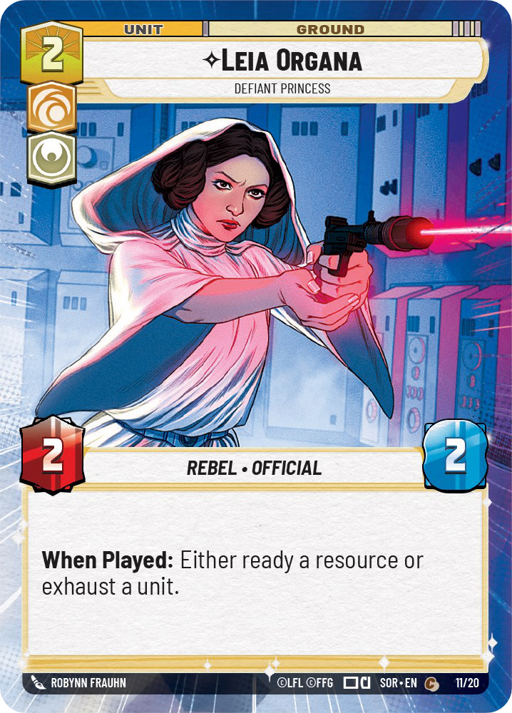 【傷あり特価】【SOROP011/EN】Leia Organa - Defiant Princess (Hyperspace)