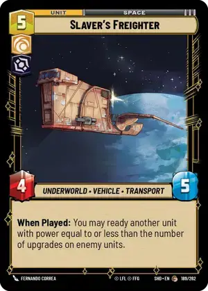 【傷あり特価】【SHD189/EN】Slaver’s Freighter (FOIL)