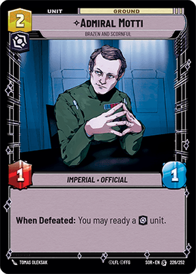 【傷あり特価】【SOR226/EN】Admiral Motti - Brazen and Scornful