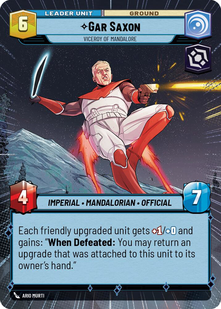 【傷あり特価】【SHD281/EN】Gar Saxon - Viceroy of Mandalore (HYPERSPACE)