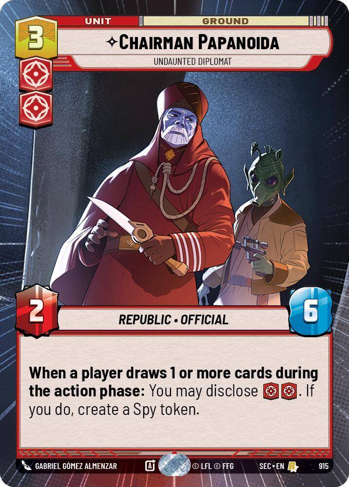 【SEC0915/EN】Chairman Papanoida - Undaunted Diplomat (Hyperspace/Foil)