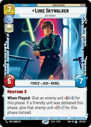 【傷あり特価】【SOR051/EN】Luke Skywalker - Jedi Knight(FOIL)