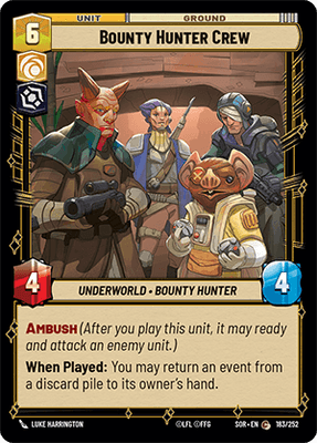【傷あり特価】【SOR183/EN】Bounty Hunter Crew