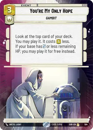 【傷あり特価】【SOR504/EN】You're My Only Hope (HYPERSPACE)
