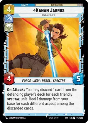 【傷あり特価】【SOR047/EN】Kanan Jarrus - Revealed Jedi(FOIL)