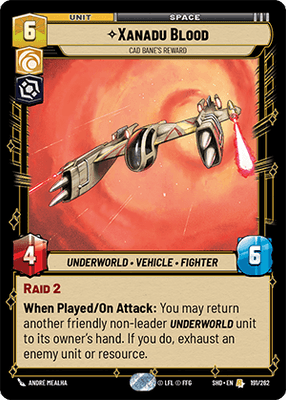 【傷あり特価】【SHD191/EN】Xanadu Blood - Cad Bane’s Reward