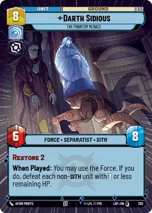 【LOF779/EN】Darth Sidious - The Phantom Menace(Hyperspace/Foil)