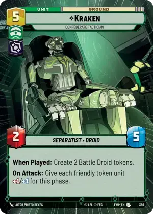 【傷あり特価】【TWI356/EN】Kraken - Confederate Tactician(HYPERSPACE)