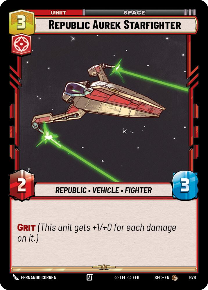 【SEC0676/EN】Republic Aurek Starfighter (Foil)