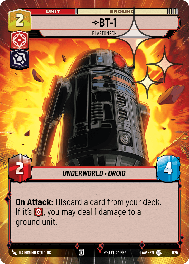 【LAW675/EN】BT-1 - Blastomech (Hyperspace/Foil)