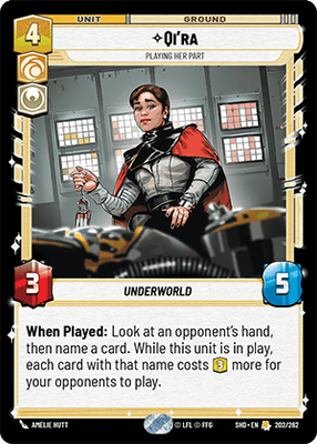 【傷あり特価】【SHD202/EN】Qi'ra - Playing Her Part
