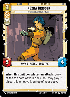 【傷あり特価】【SOR192/EN】Ezra Bridger - Resourceful Troublemaker