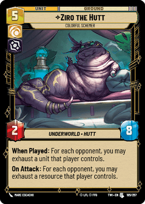 【傷あり特価】【TWI185/EN】Ziro the Hutt - Colorful Schemer