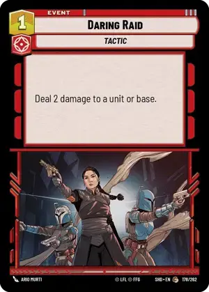【傷あり特価】【SHD178/EN】Daring Raid (FOIL)