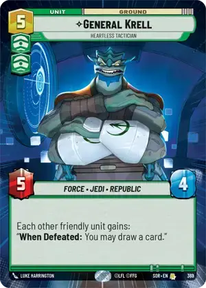 【傷あり特価】【SOR369/EN】General Krell - Heartless Tactician (HYPERSPACE)