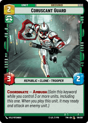 【傷あり特価】【TWI106/EN】Coruscant Guard(FOIL)