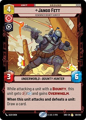 【傷あり特価】【SHD138/EN】Jango Fett - Renowned Bounty Hunter