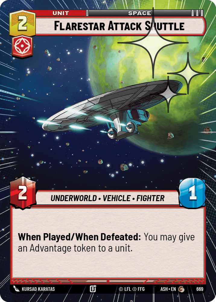 【ASH669/EN】Flarestar Attack Shuttle (Hyperspace/Foil)