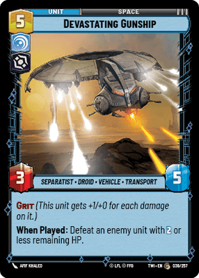 【傷あり特価】【TWI036/EN】Devastating Gunship(FOIL)
