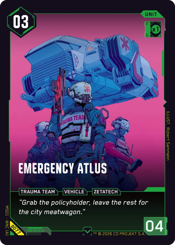 【WNCBβ077/EN】Emergency Atlus