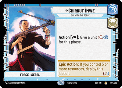 【傷あり特価】【SOR004/EN】Chirrut Îmwe - One With The Force