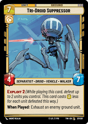 【傷あり特価】【TWI217/EN】Tri-Droid Suppressor(FOIL)