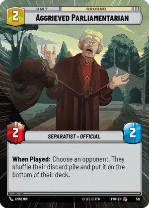 【傷あり特価】【TWI512/EN】Aggrieved Parliamentarian(HYPERSPACE/FOIL)