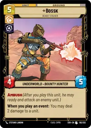 【傷あり特価】【SOR182/EN】Bossk - Deadly Stalker(FOIL)