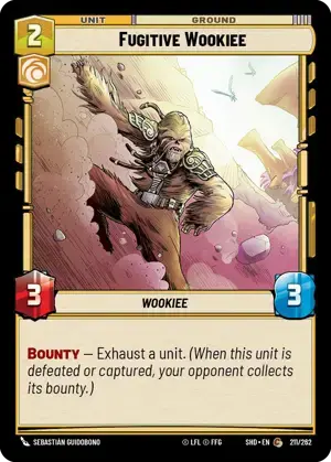 【傷あり特価】【SHD211/EN】Fugitive Wookiee (FOIL)