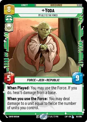 【LOF603/EN】Yoda - My Ally is the Force(Foil)