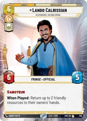 【傷あり特価】【SOR459/EN】Lando Calrissian - Responsible Businessman (HYPERSPACE)