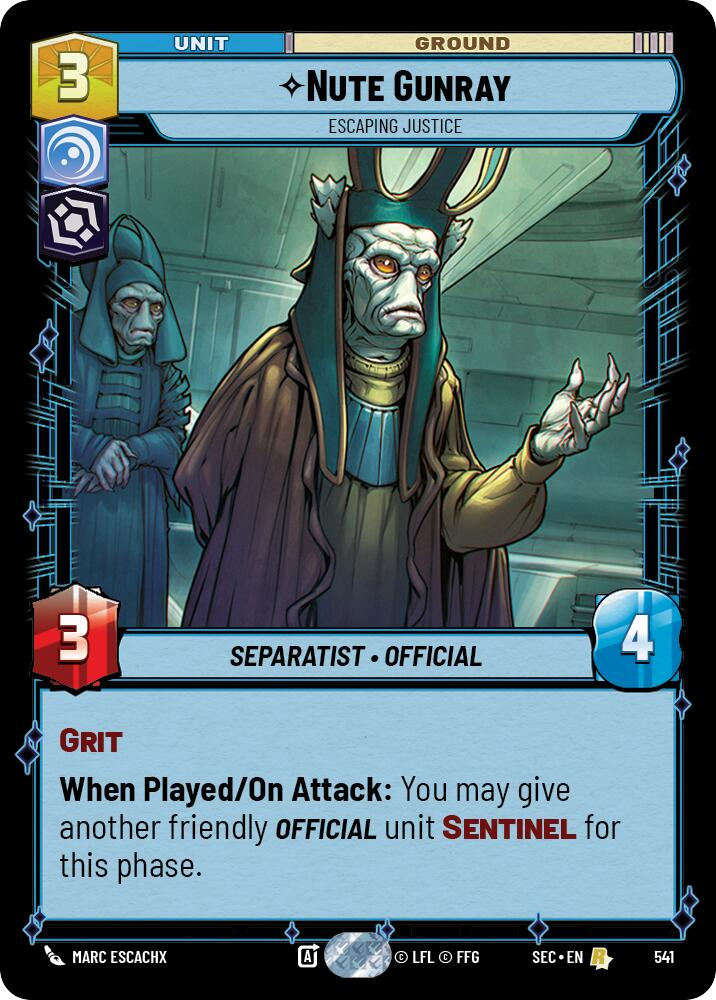 【SEC0541/EN】Nute Gunray - Escaping Justice (Foil)