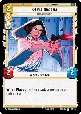 【傷あり特価】【SOR189/EN】Leia Organa - Defiant Princess