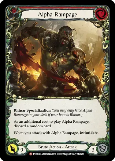 【傷あり特価】【RVD008/EN】Alpha Rampage