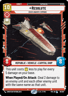 【傷あり特価】【TWI151/EN】Resolute - Under Anakin's Command