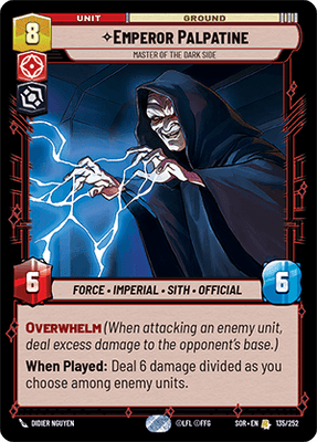 【傷あり特価】【SOR135/EN】Emperor Palpatine - Master of the Dark Side