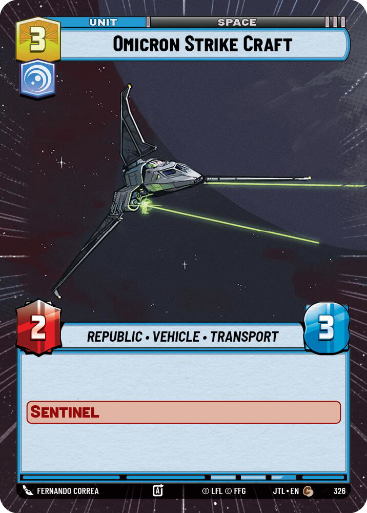 【JTL798/EN】Omicron Strike Craft (HYPERSPACE/FOIL)