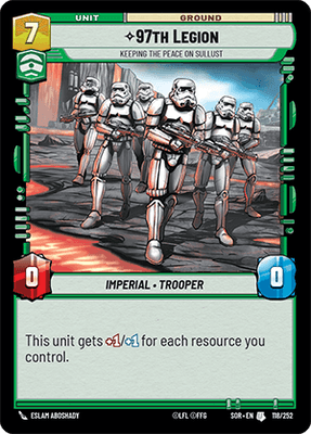 【傷あり特価】【SOR118/EN】97th Legion - Keeping the Peace on Sullust