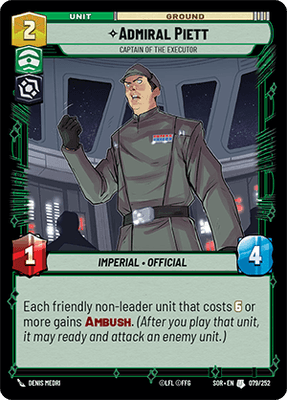 【傷あり特価】【SOR079/EN】Admiral Piett - Captain of the Executor