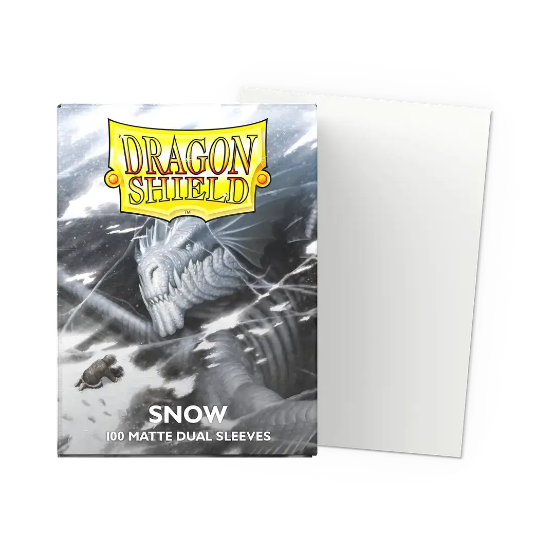 【Dragon Shield】Matte Dual - SNOW(スタンダードサイズ/100枚入り)※配送方法はゆうパックをご選択ください