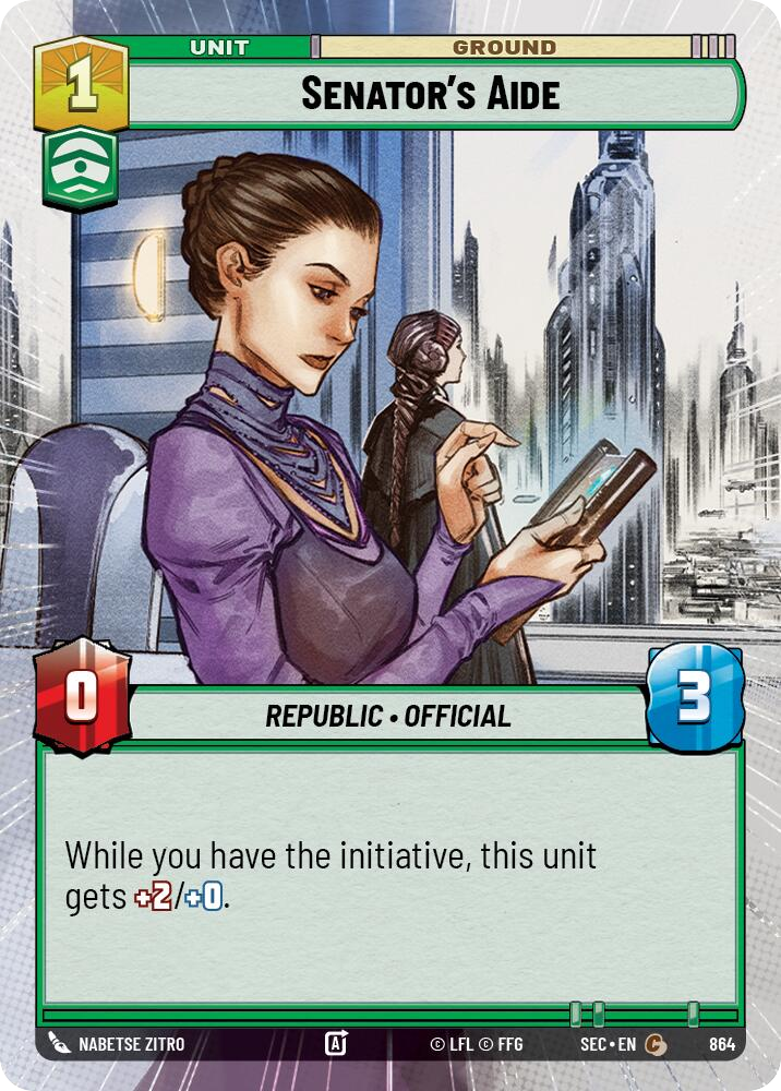 【SEC0864/EN】Senator's Aide (Hyperspace/Foil)