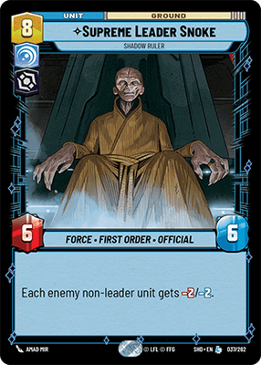 【傷あり特価】【SHD037/EN】Supreme Leader Snoke - Shadow Ruler