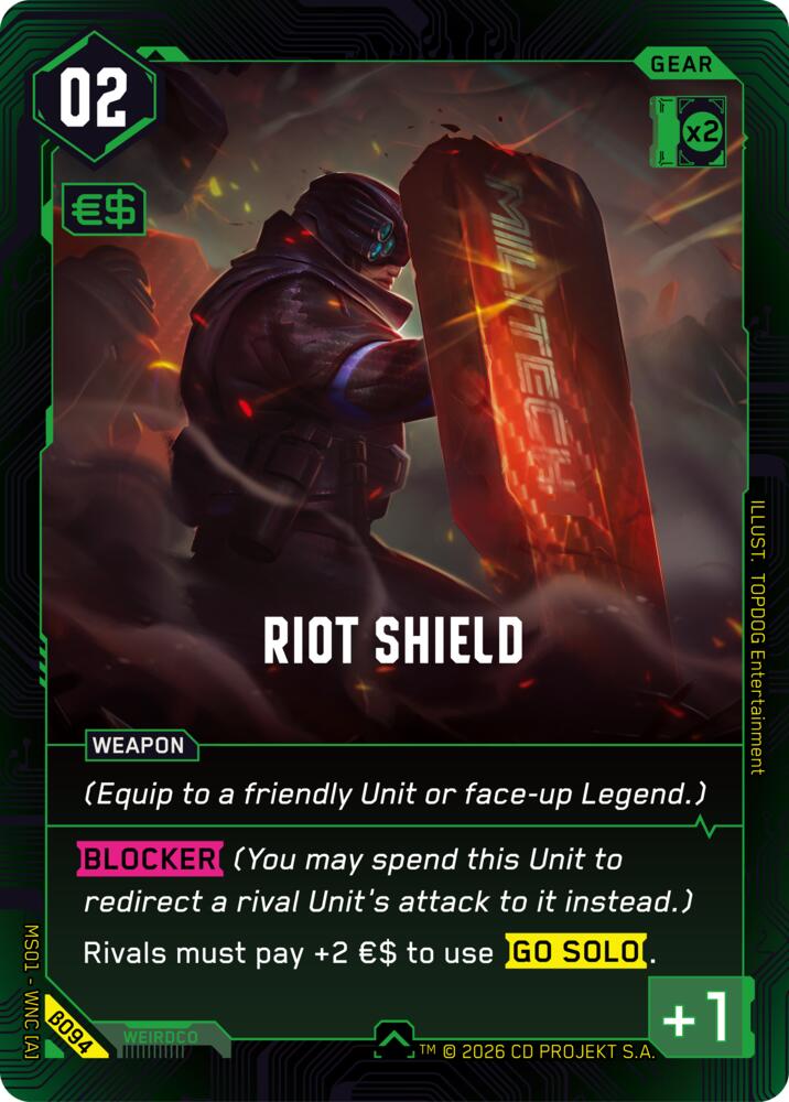 【WNCBβ094/EN】Riot Shield