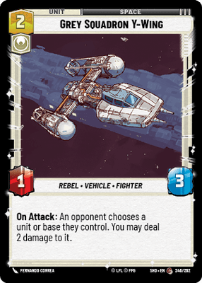 【傷あり特価】【SHD246/EN】Grey Squadron Y-Wing