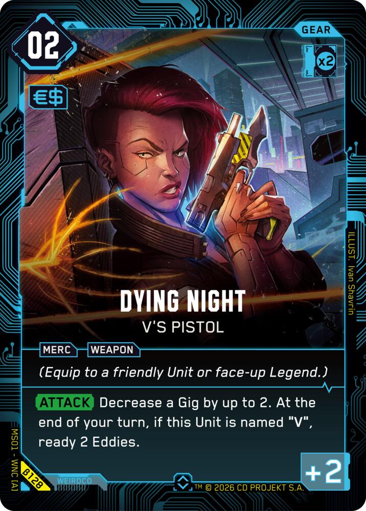 【WNCBβ128/EN】Dying Night: V's Pistol